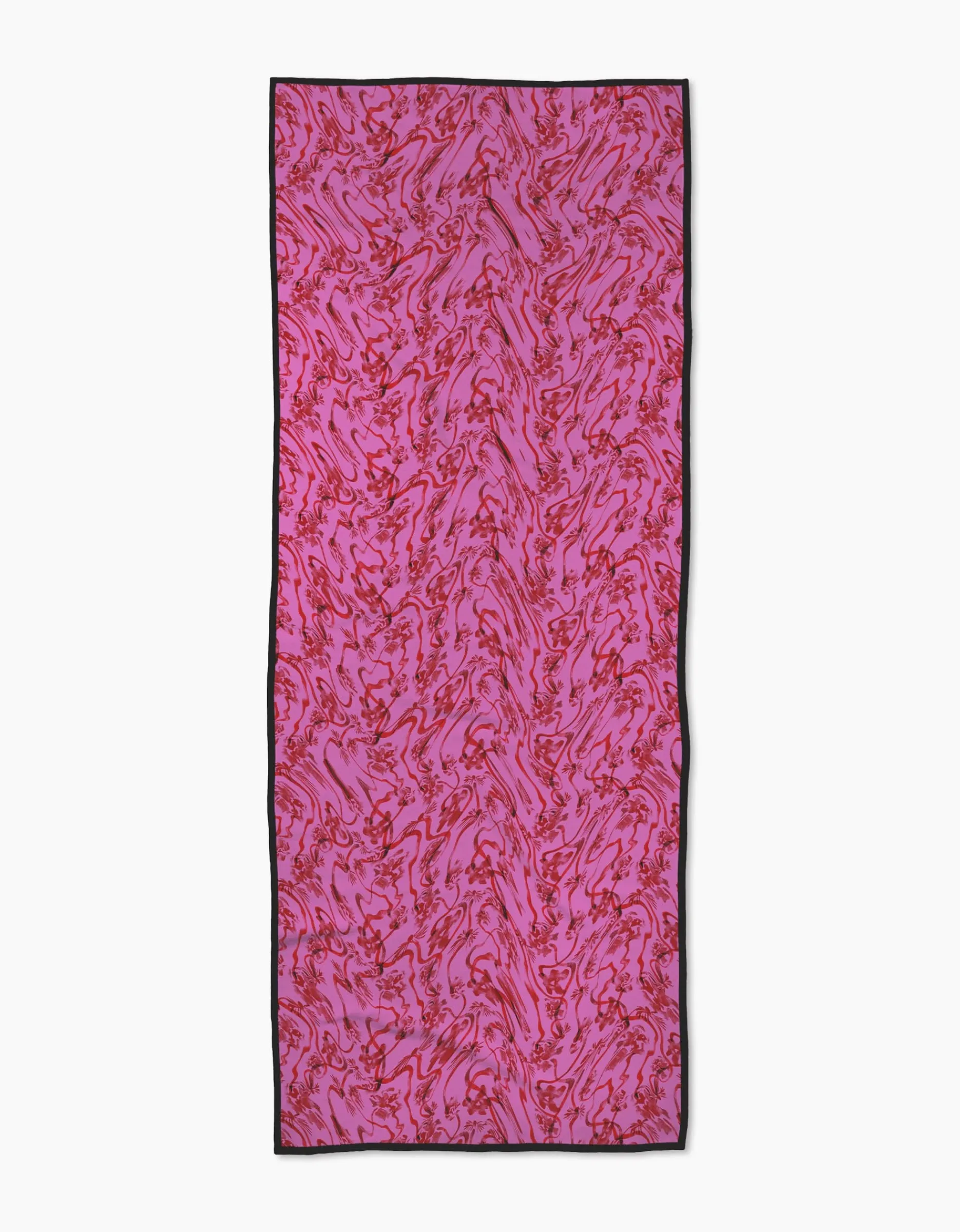 GEOMETRY Floral Swirls Pink Yoga Towel
