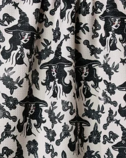 GEOMETRY Floral Witches Tea Towel