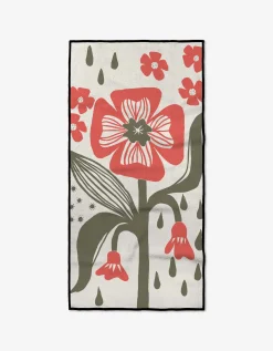 GEOMETRY Flower Stamp Fitness Towel