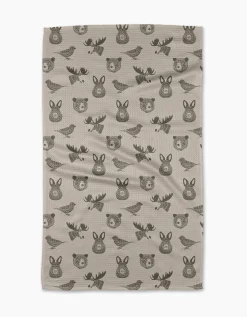 GEOMETRY Forest Animals Tea Towel