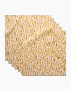GEOMETRY Forsythia Floral Dinner Napkin Set