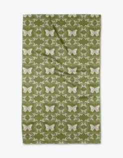 GEOMETRY Geometric Butterflies Tea Towel