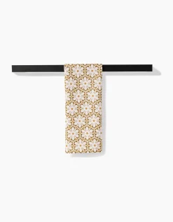 GEOMETRY Geometric Flower Tea Towel