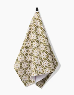 GEOMETRY Geometric Flower Tea Towel