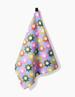 GEOMETRY Geometric Garden Tea Towel