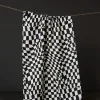 GEOMETRY Glitchy Check Tea Towel