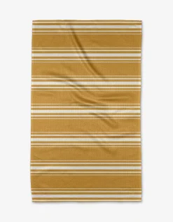 GEOMETRY Gold Tea Towel