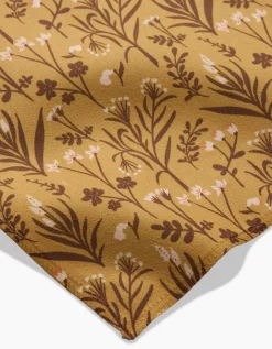 GEOMETRY Golden Fall Flowers Dinner Napkin Set
