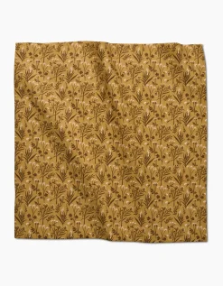 GEOMETRY Golden Fall Flowers Dinner Napkin Set