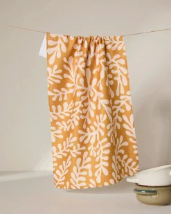 GEOMETRY Golden Fall Tea Towel