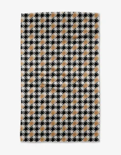GEOMETRY Golden Houndstooth Tea Towel