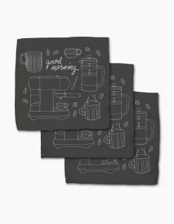 GEOMETRY Good Morning Coffee Dishcloth Set
