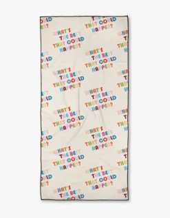 GEOMETRY Good Question Beach Towel