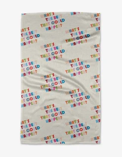 GEOMETRY Good Question Tea Towel