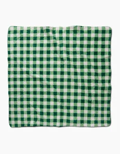 GEOMETRY Grass Plaid Plush Towel