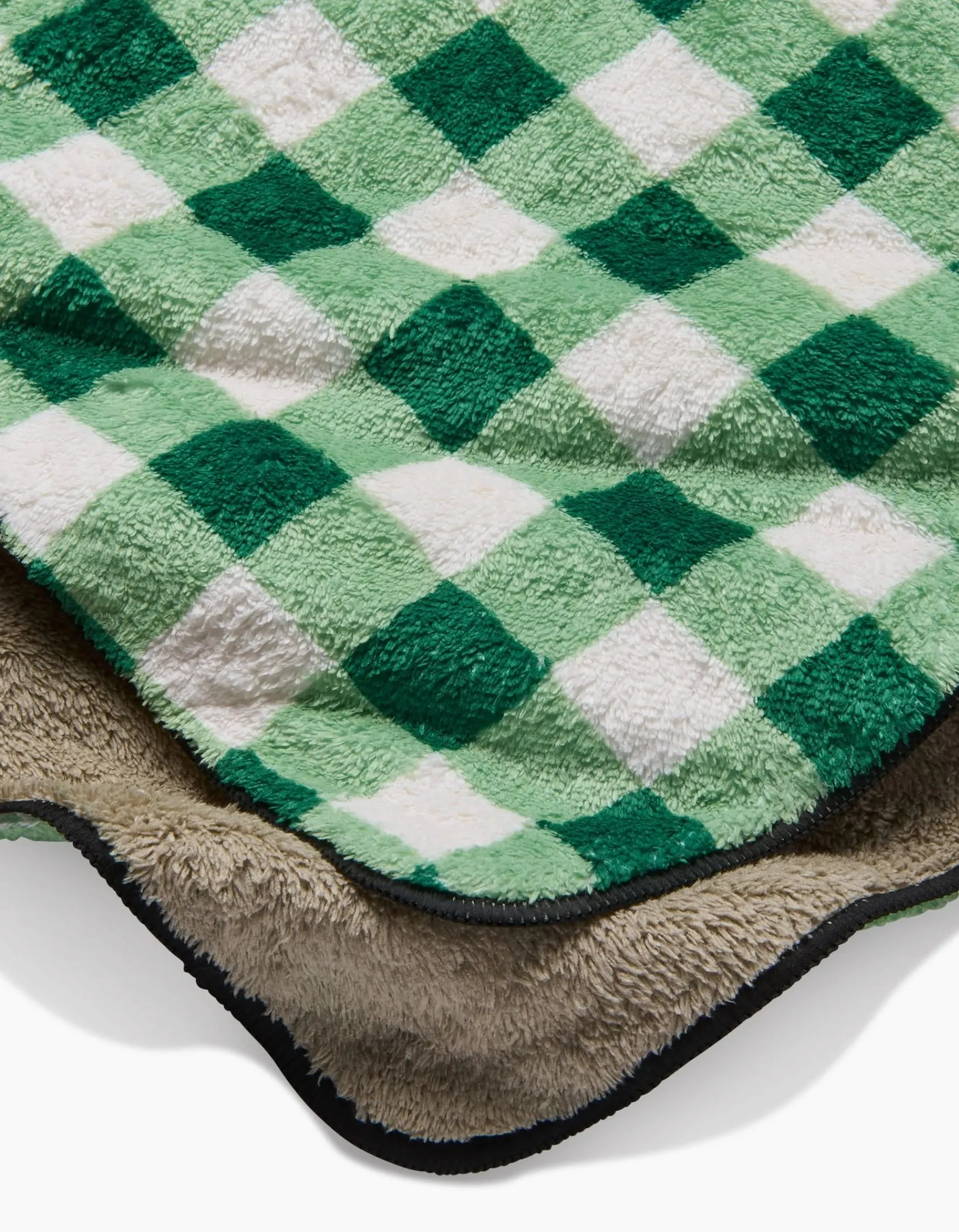 GEOMETRY Grass Plaid Plush Towel