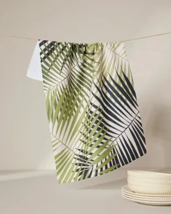 GEOMETRY Green Fronds Tea Towel