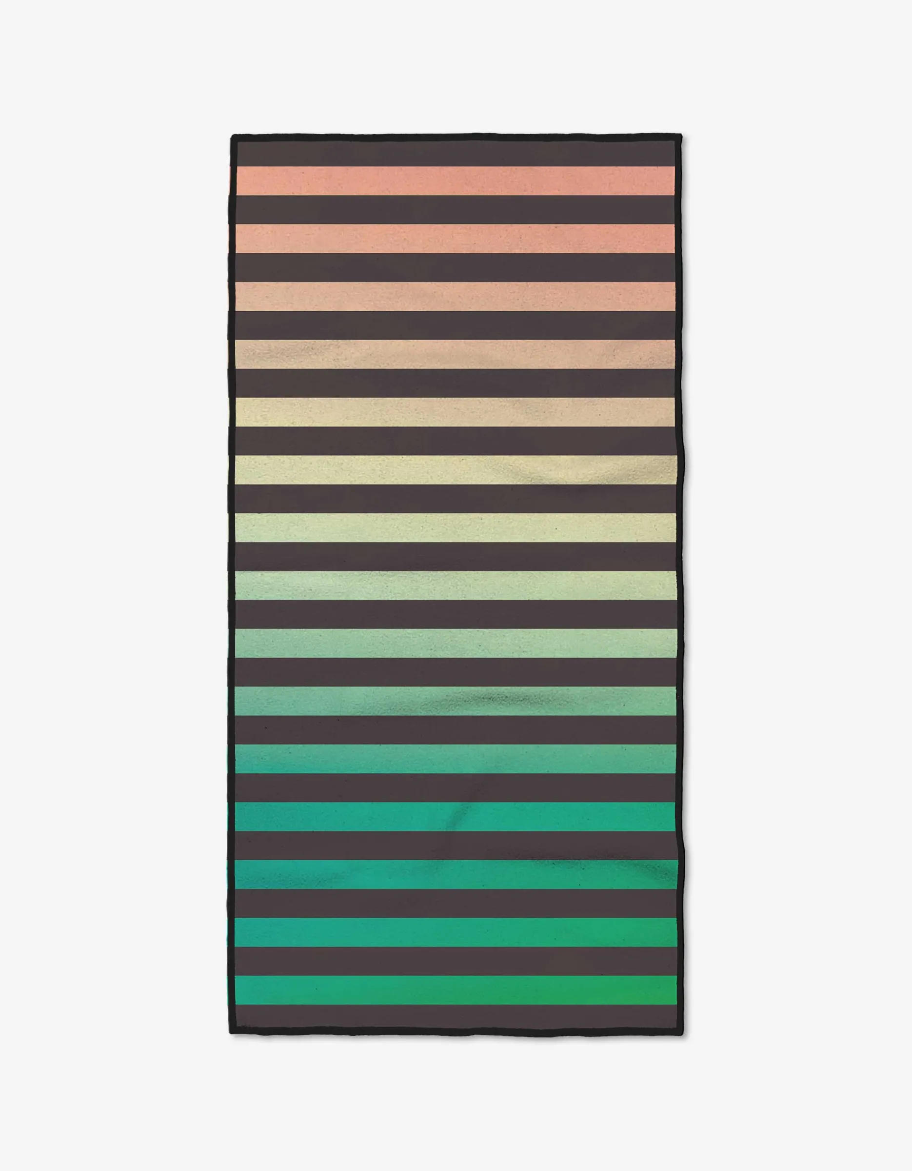 GEOMETRY Green Stripes Fitness Towel