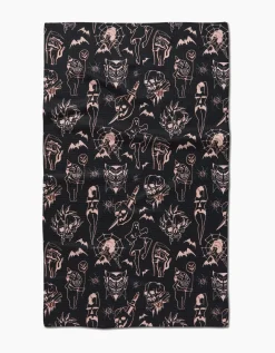 GEOMETRY Halloween Flash Tea Towel