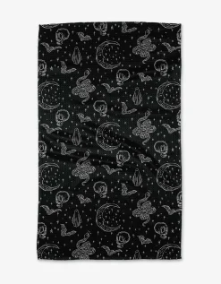 GEOMETRY Halloween Hauntings Tea Towel