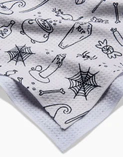 GEOMETRY Halloween Magic White Tea Towel