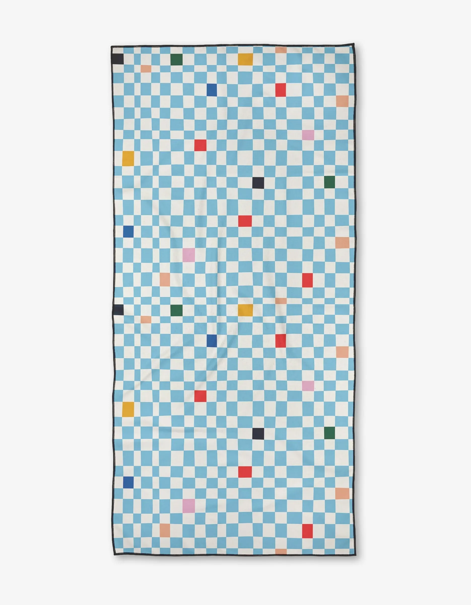 GEOMETRY Happy Check Beach Towel
