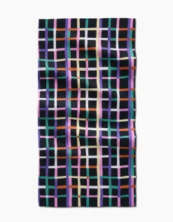 GEOMETRY Happy Plaid Bar Towel