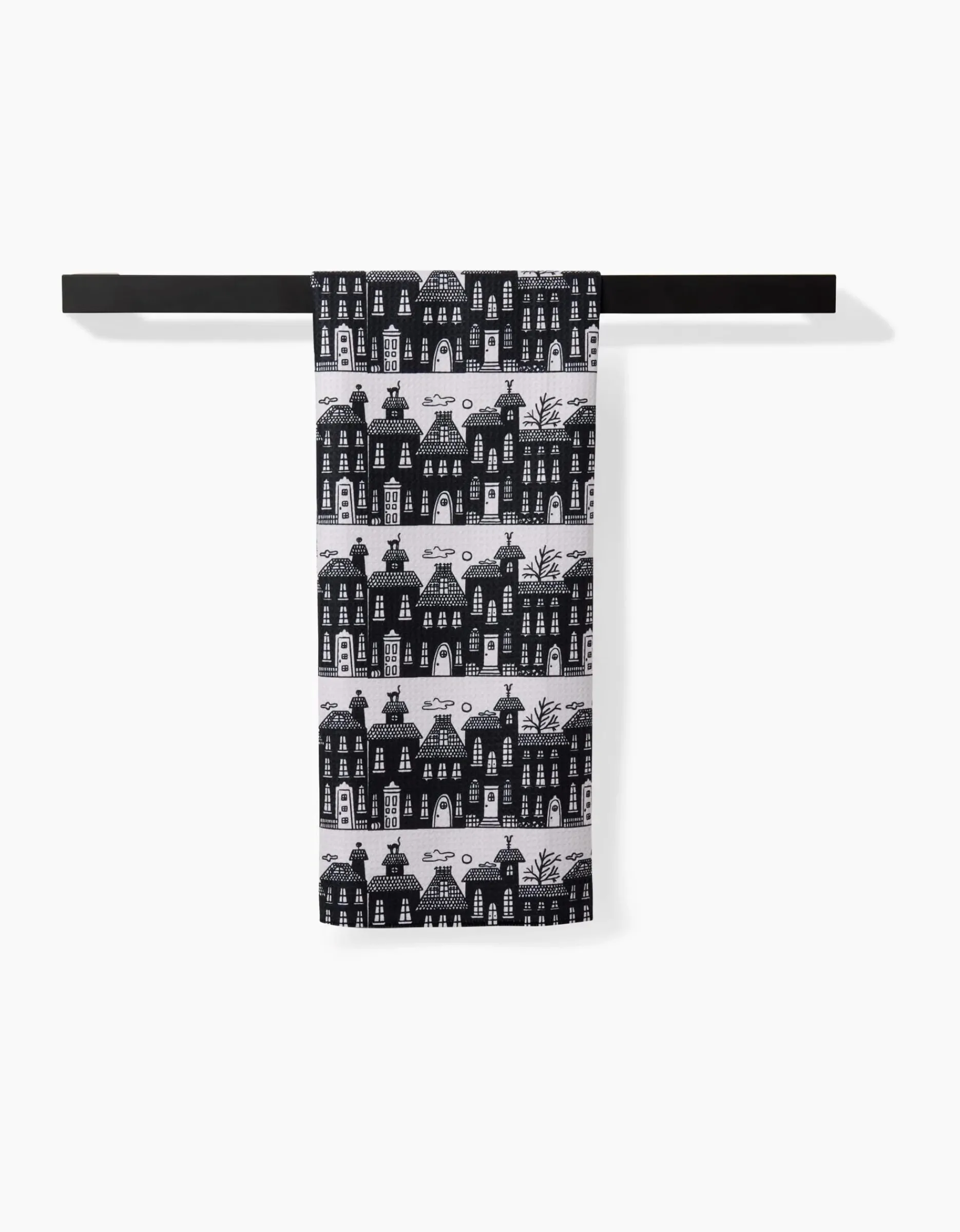 GEOMETRY Haunted House Alley Tea Towel