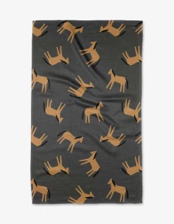 GEOMETRY Horses Tea Towel