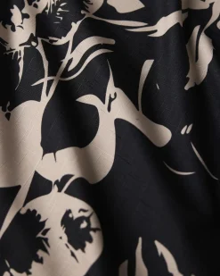 GEOMETRY Inverted Floral Black Tablecloth