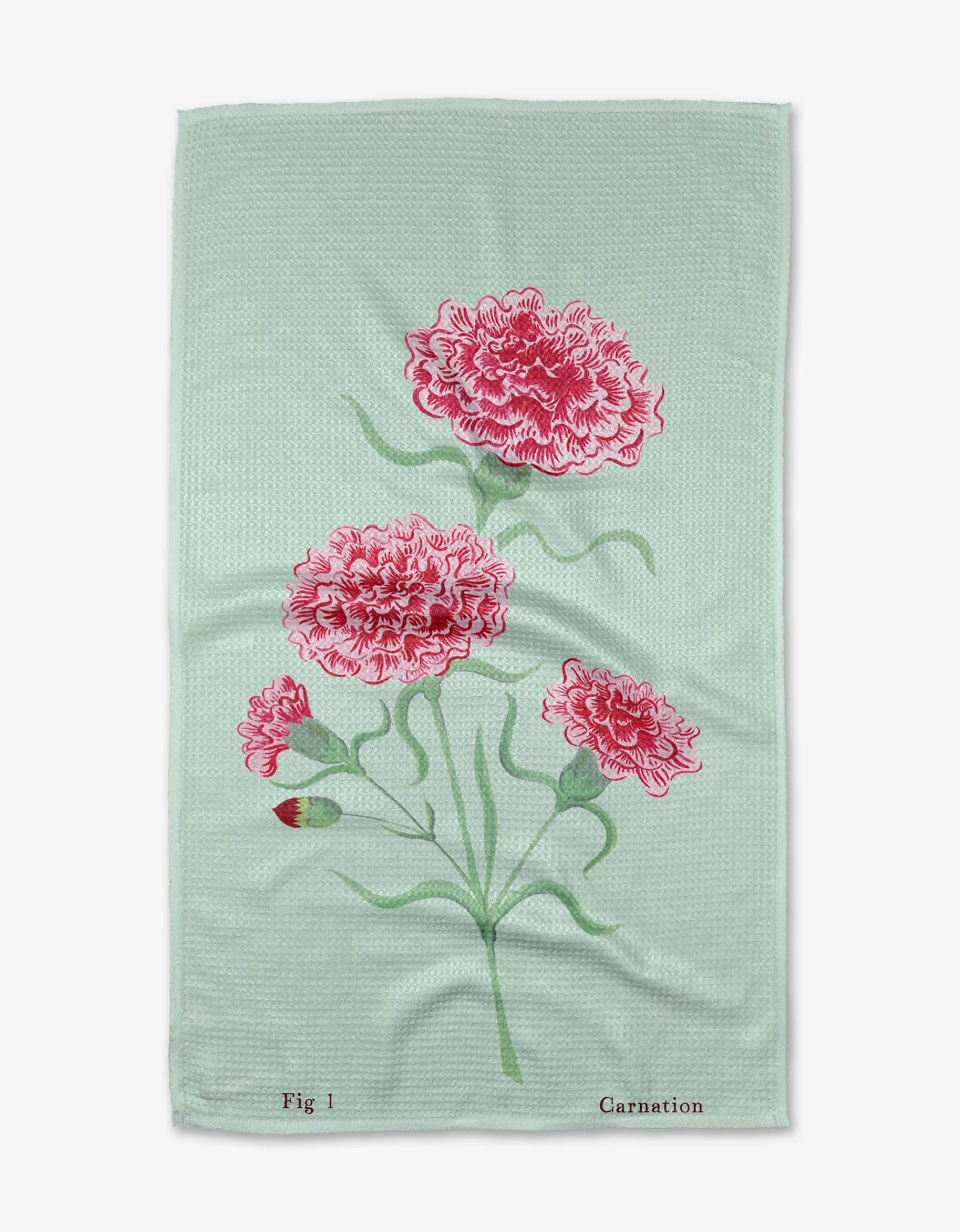 GEOMETRY January Carnation Tea Towel