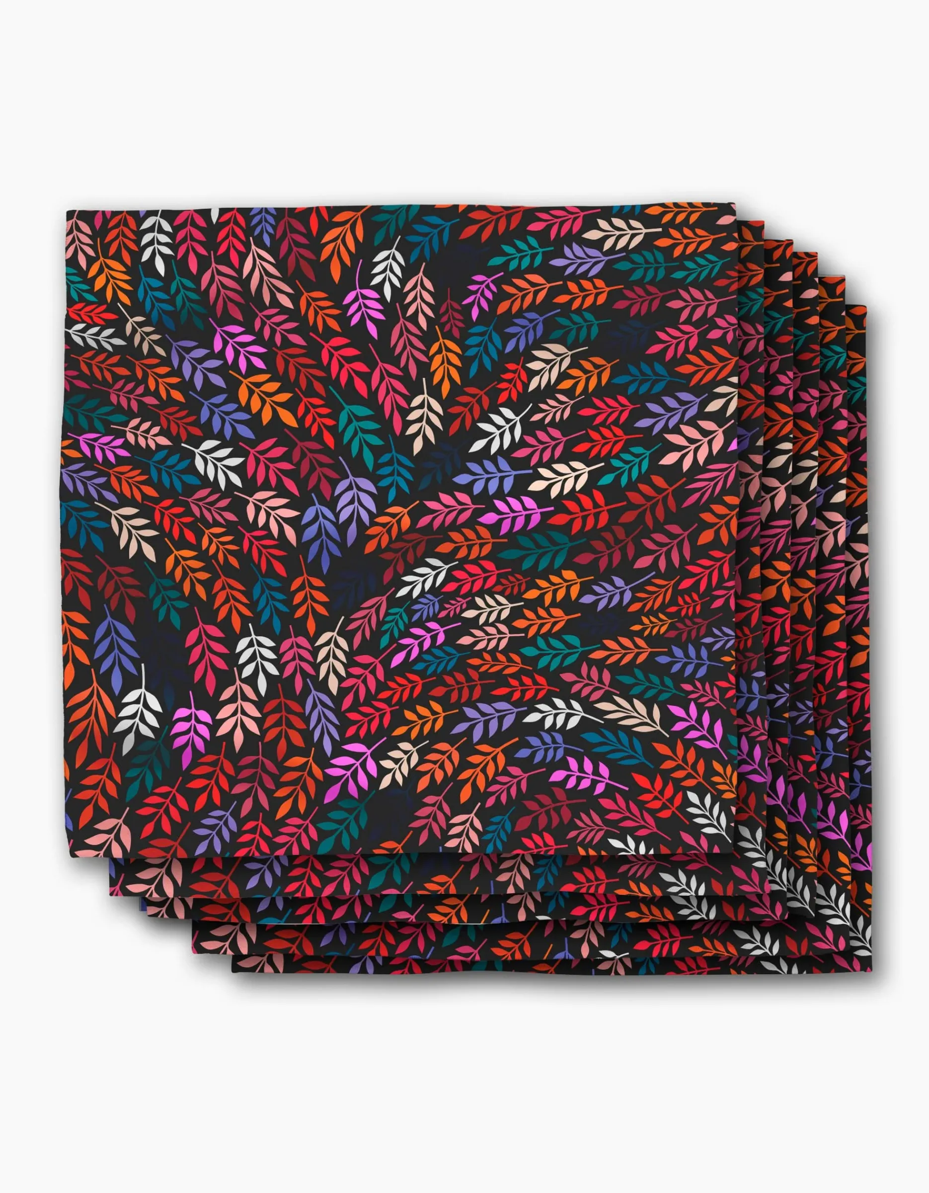 GEOMETRY Jewel Leaf Swirl Dinner Napkin Set