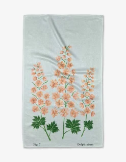 GEOMETRY July Delphinium Tea Towel