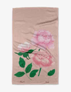 GEOMETRY June Roses Tea Towel