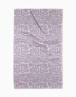 GEOMETRY Lavender Scandi Flowers Tea Towel