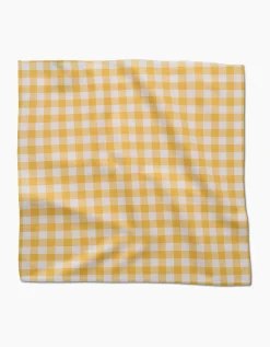 GEOMETRY Lemon Gingham Dinner Napkin Set