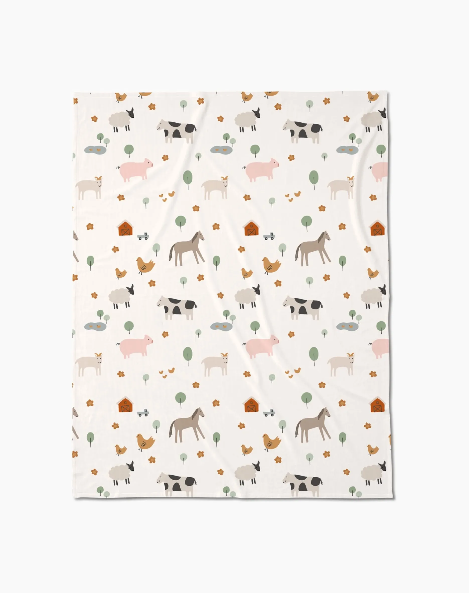 GEOMETRY Light Farm Animals Butter Blanket