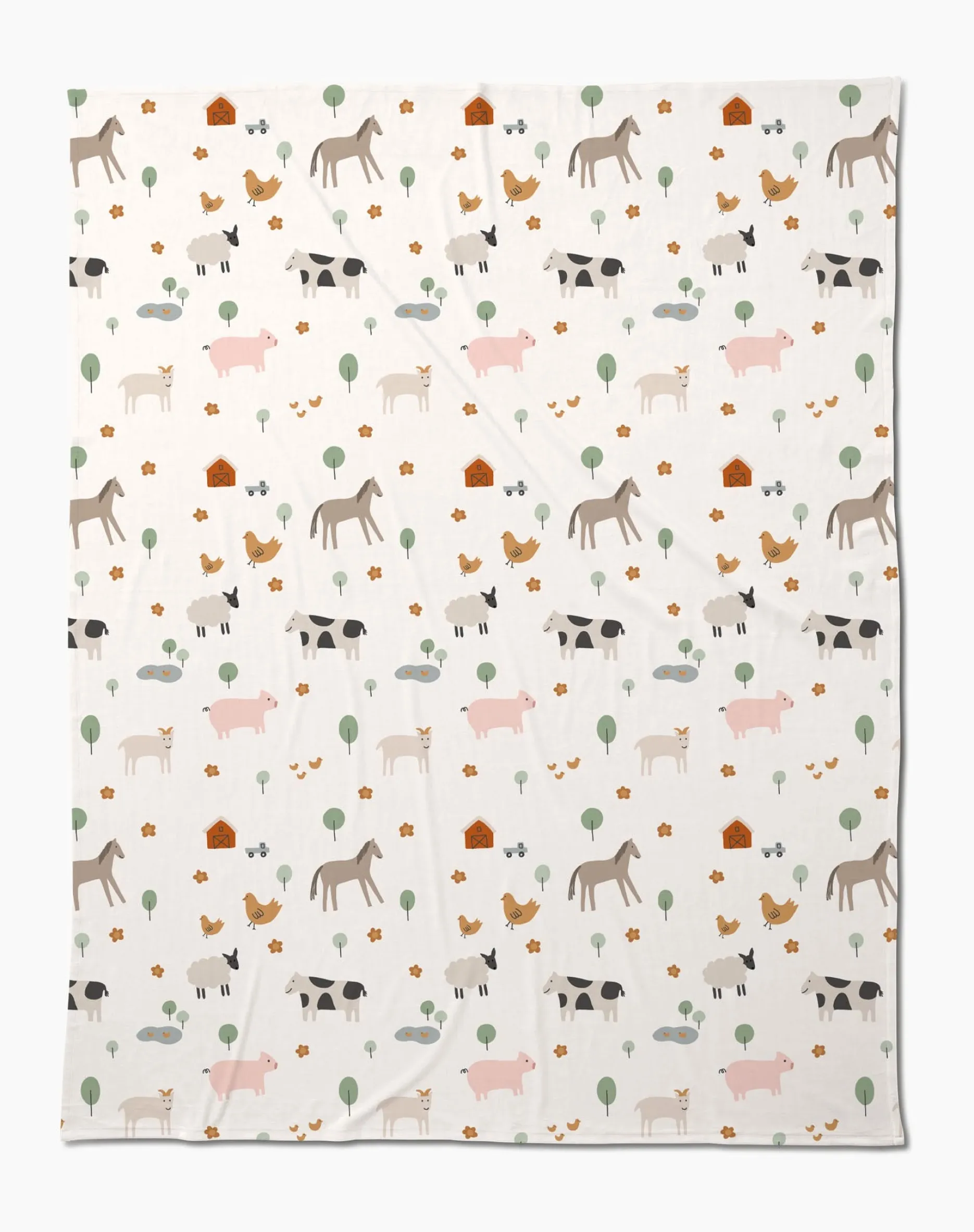 GEOMETRY Light Farm Animals Butter Blanket