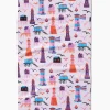GEOMETRY Lighthouse In Pink Tea Towel