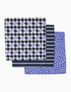 GEOMETRY Lilac Schemes Dishcloth Set