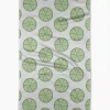 GEOMETRY Lime Doodles Tea Towel