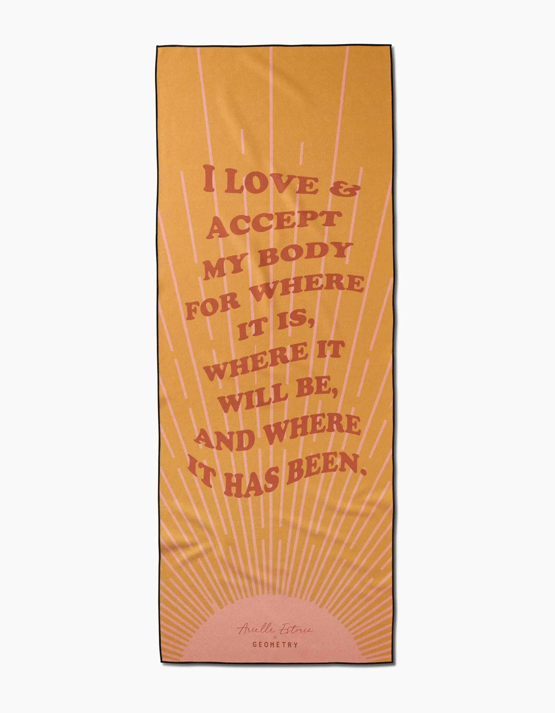 GEOMETRY Love and Acceptance Affirmation Yoga Towel