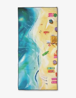 GEOMETRY Meet Me in Santa Monica Beach Towel