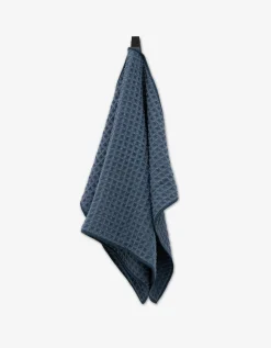 GEOMETRY Midnight Blue Waffle Hand Towel