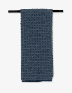 GEOMETRY Midnight Blue Waffle Hand Towel