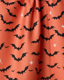 GEOMETRY Midnight Friends Orange Tea Towel