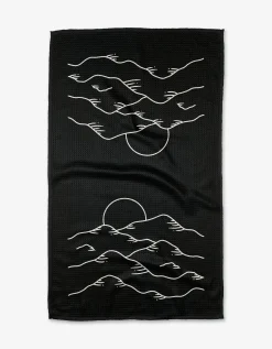 GEOMETRY Midnight Mountain Tea Towel