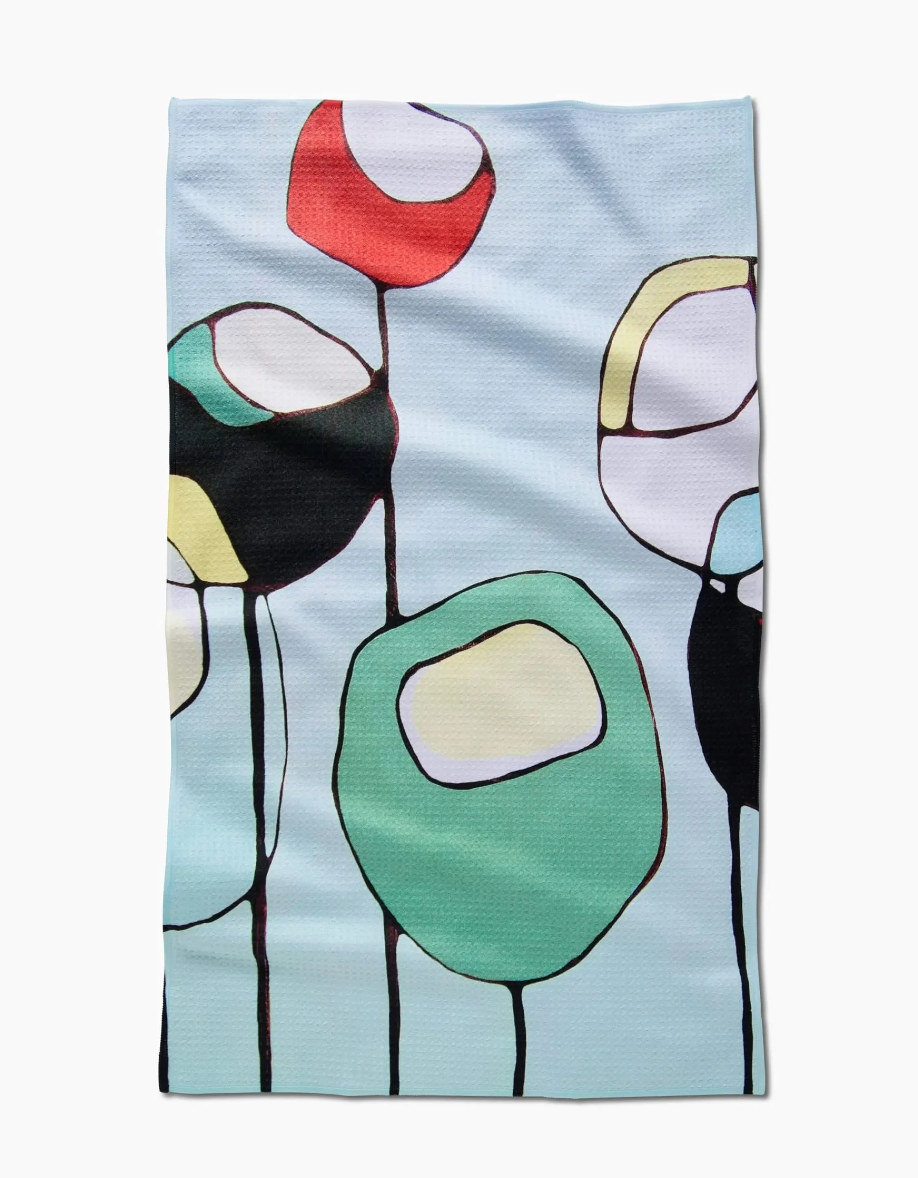 GEOMETRY Modern Poppy Tea Towel