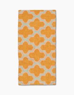 GEOMETRY Mustard Ogee Bar Towel