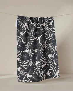 GEOMETRY Neutral Leaves Tea Towel